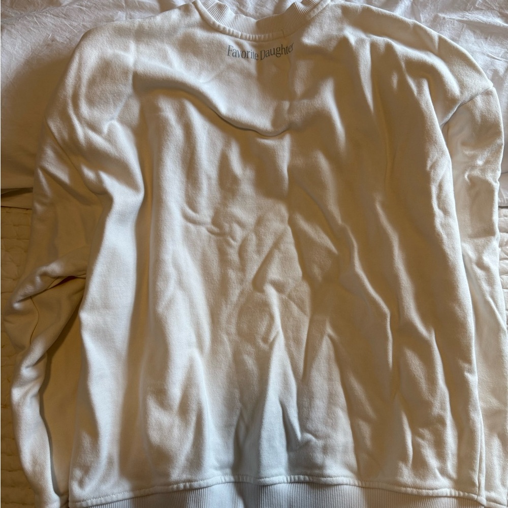 Favorite Daughter Cream Sweater with Blue Text - Picture 3 of 4
